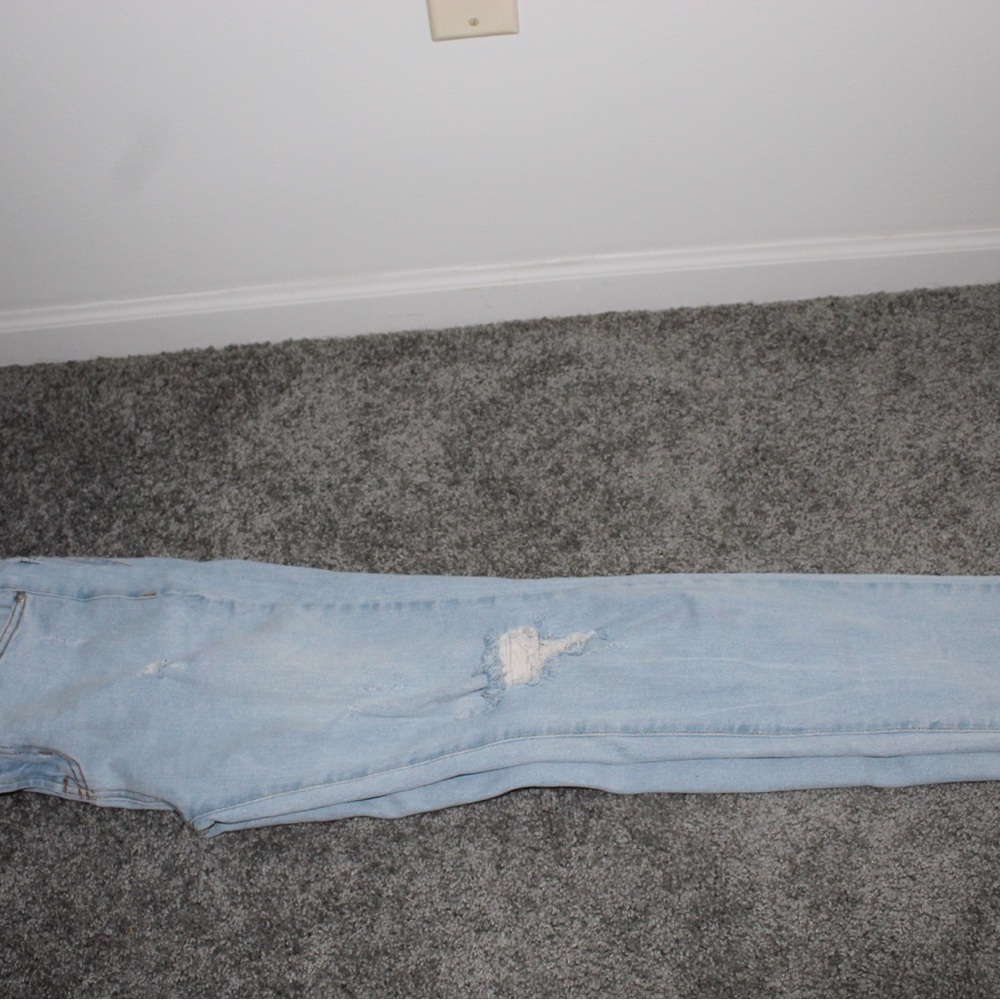 Light Blue Distressed Women Jeans